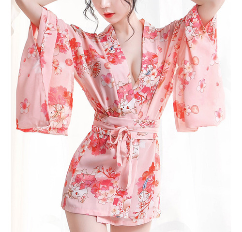 Bata De Baño Con Estampado Floral En A Para Mujer, Conjunto
