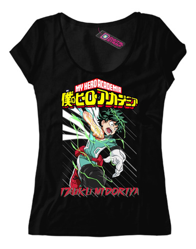 Remera Mujer Izuku Midoriya My Hero Academia Manga Ab16 Dtg