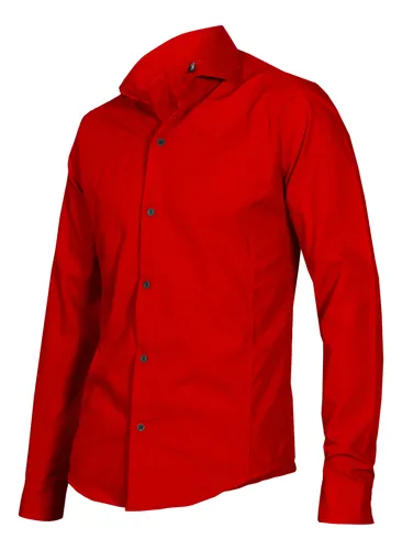 Camisa roja hombre hot sale
