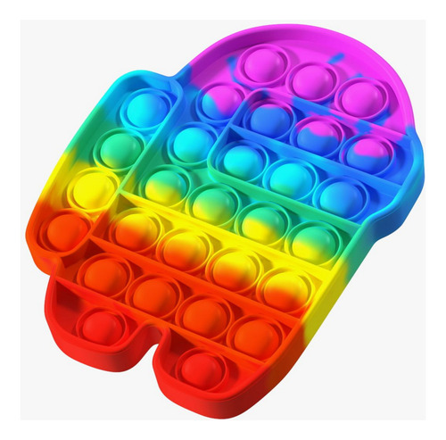 Pop It Antiestres Silicona Arcoiris Set X3 Formas Souvenir Surtidos