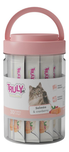 Truly Petisco Cremoso Gatos Sabor Salmão E Cranberry C/30