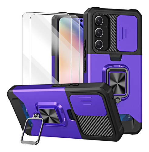 Funda Uso Rudo Para Galaxy A54 +2 Cristal Película Templada