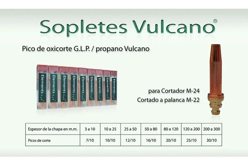 Imagen 1 de 2 de Pico Oxicorte Oxigas Propano 30/10 - Vulcano