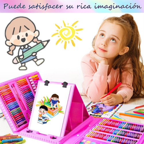 Set De Arte Profesional 208 Piezas,kit De Dibujo Colores