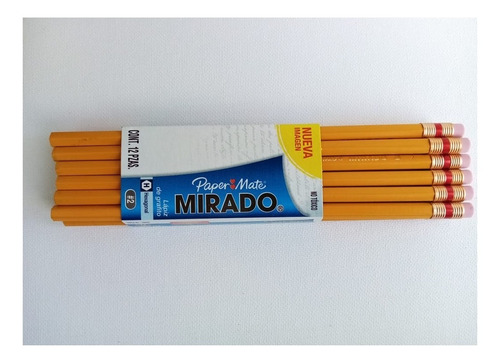 12 Lapices Lapiz 2h Mirado Paper Mate Con Envio