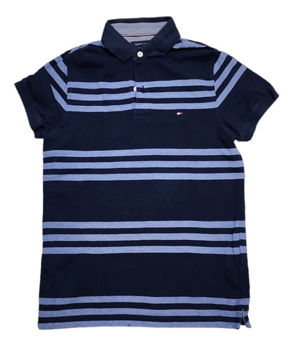 Playera Polo Tommy Hilfiger Xchico Xs Azul Slimfit