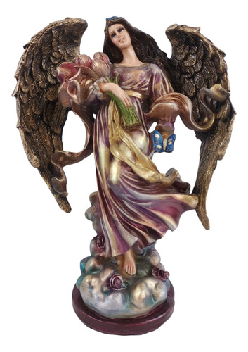 Estatua Ángel Abundia Abundancia Prosperidad Armonía 37cm