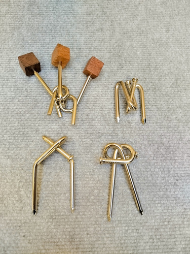 Juegos De Ingenio Clavos Puzzle De Ingenio Rompecabezas X 4