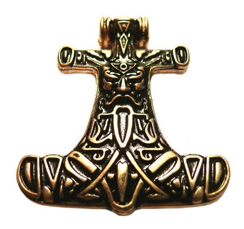 Mjolnir Odin-hammer Banhado A Ouro 24  Quilates