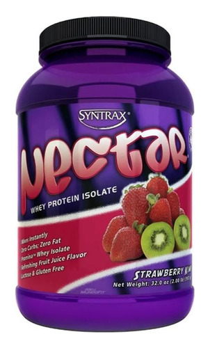 Nectar Whey Protein Isolate Zero Carbo Morango Kiwi 907 G