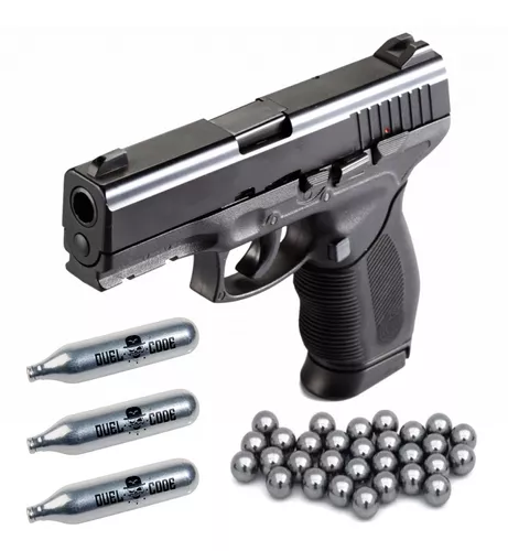 Kit Pistola Co2 Fox Taurus 24/7 4,5 Mm Aire Comprimido