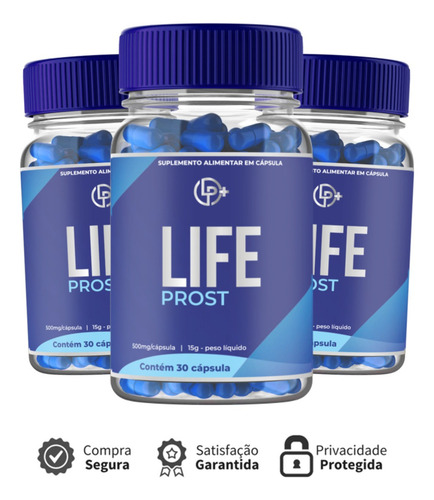 Kit 6 Potes Life Prost Natural Com 30 Cápsulas