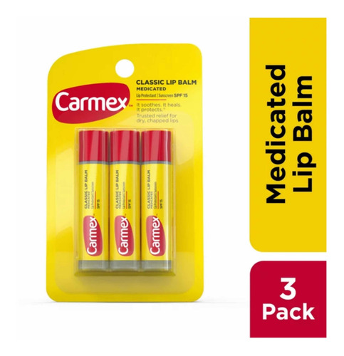 Carmex Bálsamo Labial Pack 3 Unidades Nuevos De Usa Miami