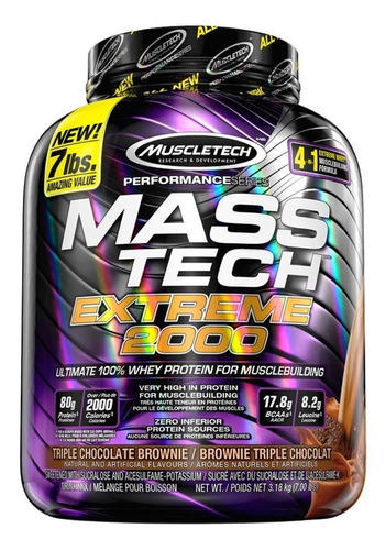 Proteína 80g En Polvo Muscletech Mass Tech Extreme 2000 7lb