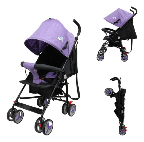 Carriola De Baston Andromeda Morada Con Negro Star Kids