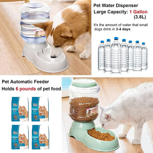 Imagen 2 de 5 de Alimentador Automático Para Perros Y Dispensador De Agua...