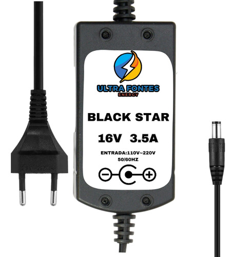 Fonte Dc 16v 3.5a Pra Amplificador Blackstar Id Core 40 V2