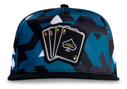 Gorra Jc Hats Poker Camo 2266 Aqua 100% Original