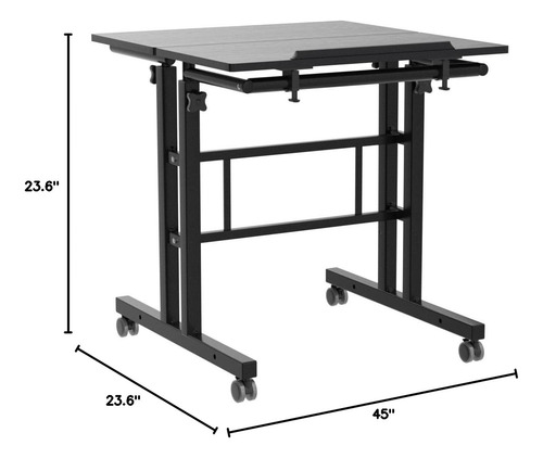 Escritorio Ajustable Con Ruedas Mesa Portátil Para Computado