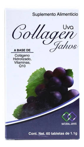 Colágeno Hidrolizado Sabor Uva 60 Tabletas Jahv's