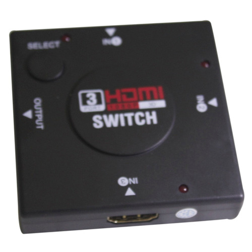 Mini Hub Dispositivo Hdmi Switch Splitter Seletor 3 Portas