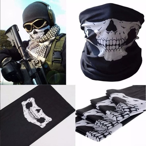 Bandana Caveira Touca Balaclava Mascara Paintball Airsoft