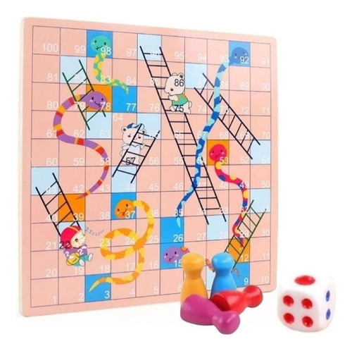 Juguete De Ludo Interactivo 2 En 1 Juego De Mesa De Madera 