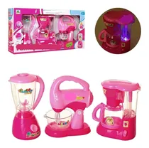 Comprar Set X3 Electrodomesticos Con Sonido Y Luces Cocina Para Niña