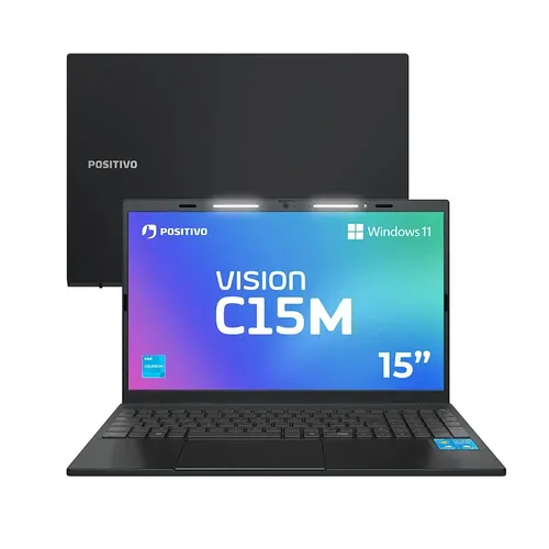 Notebook Positivo Vision C15M Intel Celeron N4500 4GB 128GB eMMC 15,6 Polegadas Full HD Cinza