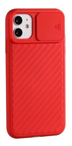 Carcasa Silicona Protector Cam/rojo Para iPhone 12 Pro Mx