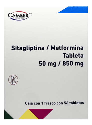 Sitagliptina / Metformina 50mg/850mg Caja Con 56 Tabletas