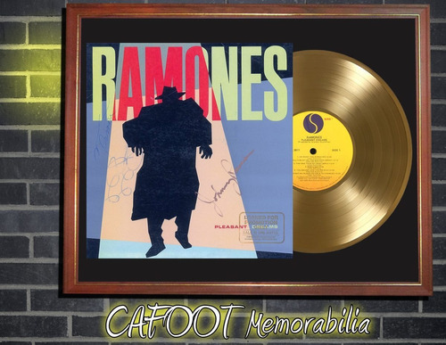 The Ramones Pleasant Dreams Tapa Lp Firmada Y Disco Oro