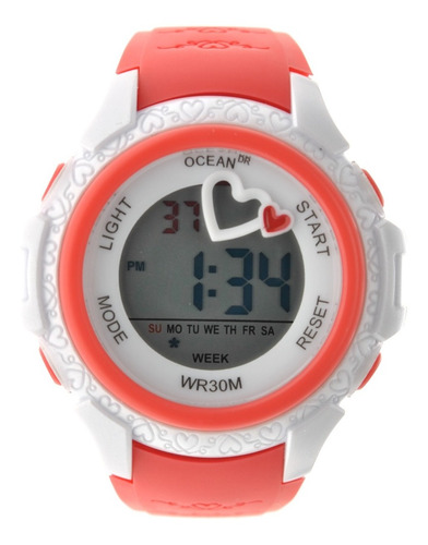 Imagen 1 de 8 de Reloj Mujer Ocean Dr. Deportivo Digital Sumergible Dig183-5