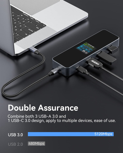 Dockcase Visual Smart Usb C Hub (6-in-1) With Hdmi Port 4k60