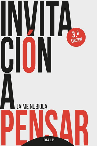 Libro - Invitación A Pensar - Jaime Nubiola