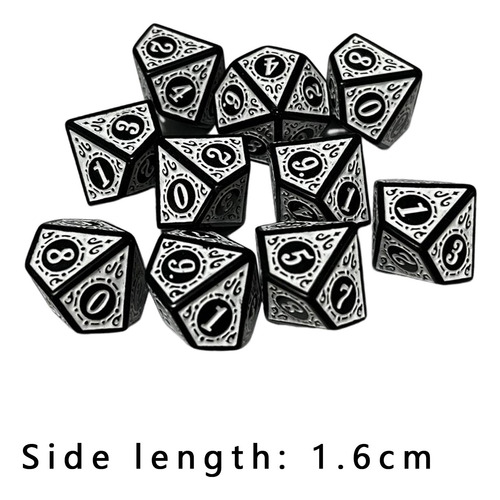 4 X 10 Piezas De Dados De Acrílico D10 Dados De Juego Para