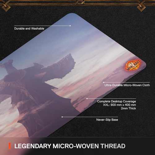 Mouse Pad Antideslizante Xxl Diseno World Of Warcraft