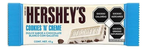 12 Pza Chocolate Blanco Hershey's Cookies And Creme 43 G