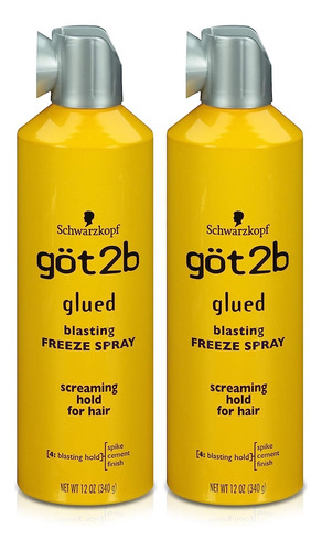 Got 2b Glued Blasting Freeze Spray 12 Oz 2 Pack Importado