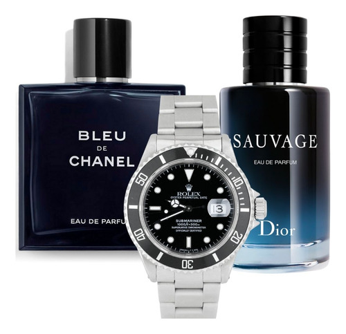 Kit Perfumes X2 1.1 (sauvage 100ml + Bleu Chanel 100ml) + Re