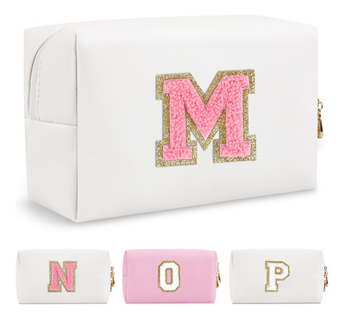 Bolsa De Maquillaje Personalizada Inicial A-z Preppy M4lp3