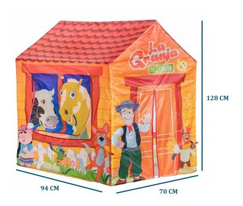 Imagen 2 de 8 de Carpa Casita Infantil De La Granja De Zenón Con Títeres
