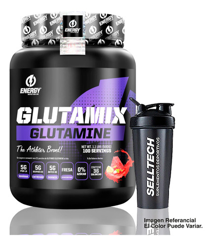 Glutamina Energy Nutrition Glutamix 500gr Fruit Punch+shaker