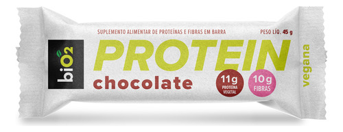 biO2  Lightness barra de proteínas sem glúten sabor chocolate cobertura chocolate meio amargo 45gr