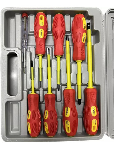 Set Destornilladores Aislados Electricidad 8 Piezas Tbcin
