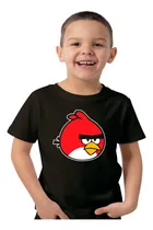 Comprar Remera Algodon Niño\u002Fa Angry Birds Rojo Videojuego Juego