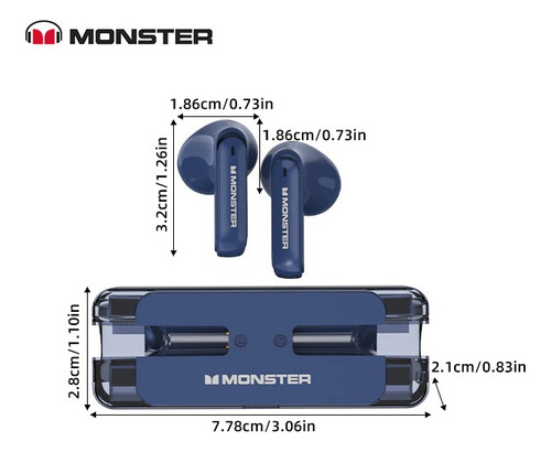 Auriculares Inalámbricos Bluetooth Monster Xkt08
