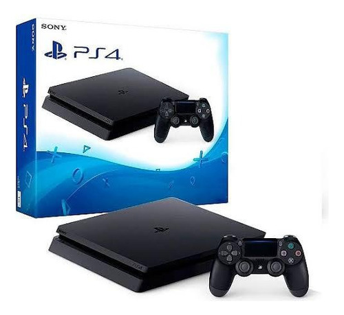 Playstation 4 Slim 1tb Standard Cor Preto Ony + 2 Jogos (Recondicionado)