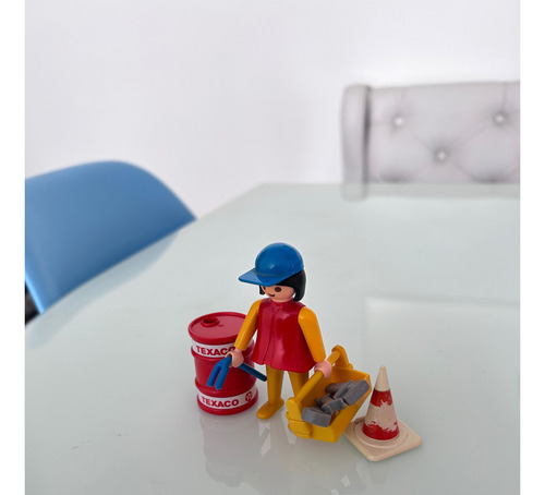 Boneco Playmobil Mecânica De Corrida Ferramentas Galão Caixa (Usado)