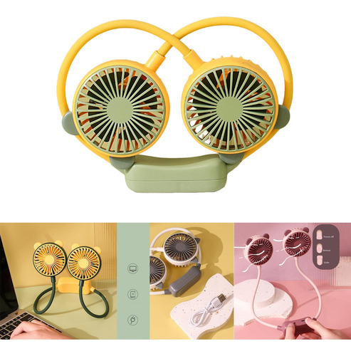 Ventiladores Para Colgar En El Cuello Ventilador De Amarillo